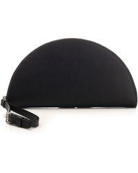 Maison Margiela - Micro Crescent Clutch Bag In Black Leather - Lyst