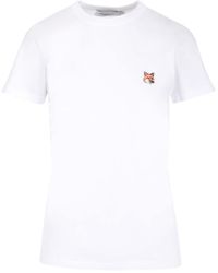 Maison Kitsuné - Crew Neck T-shirt - Lyst
