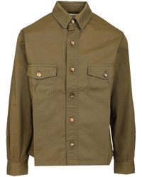 Saint Laurent - Cotton Twill Overshirt - Lyst