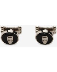 Alexander McQueen Gemelli Skull con Pietra - Nero