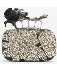 McQueen - Rose & Snake Knuckle Clutch - Lyst