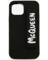 Alexander McQueen Iphone 12 pro handyhülle mit mcqueen-graffiti-motiv - Schwarz