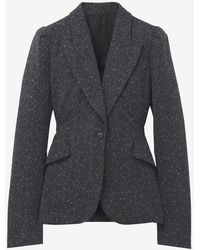 McQueen - Flecked Pinstripe Single-Breasted Jacket - Lyst