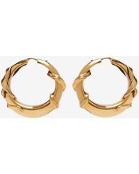 Alexander McQueen - Gold Snake Hoop Earrings - Lyst