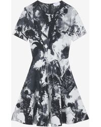 McQueen - Floral Jacquard Mini Dress - Lyst