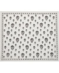 McQueen - Classic Silk Blend Skull Scarf - Lyst