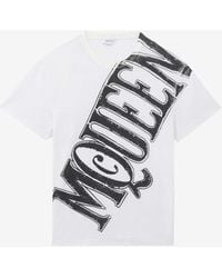 McQueen - Sketch Logo Print T-Shirt - Lyst
