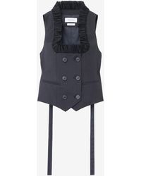 McQueen - Pinstriped Tailored Waistcoat - Lyst