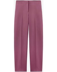 McQueen - Wool Gabardine Cigarette Trousers - Lyst