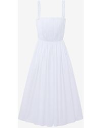 McQueen - Gathered Midi Dress - Lyst