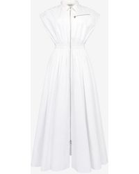 Alexander McQueen - White Dropped Shoulder Shirt Dress - Lyst
