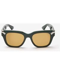Alexander McQueen - Green Punk Rivet Square Sunglasses - Lyst