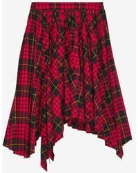 McQueen - Macqueen Tartan Asymmetric Skirt - Lyst