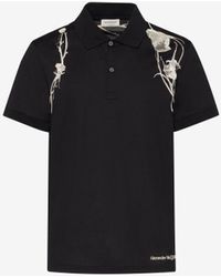 Alexander McQueen - Pressed Flower Harness Polo Shirt - Lyst