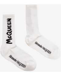 Alexander McQueen Socken mit mcqueen-graffiti-motiv - Weiß
