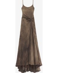 McQueen - Asymmetric Drape Evening Dress - Lyst