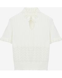 McQueen - Pointelle Knit Top - Lyst
