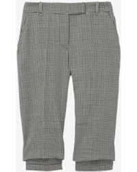 McQueen - Gingham Check Tailored Capri Trousers - Lyst