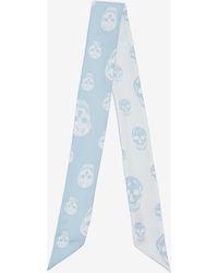 McQueen - Sciarpa Skull A Nastro - Lyst