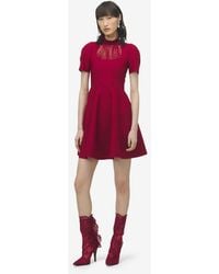McQueen - Lace Panel Mini Dress - Lyst