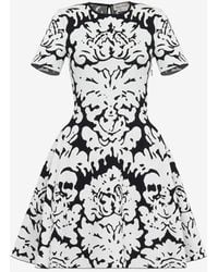 Alexander McQueen - Jacquard-knit Mini Dress - Lyst