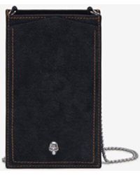 Alexander McQueen - Blue Skull Phone Case With Chain - Lyst
