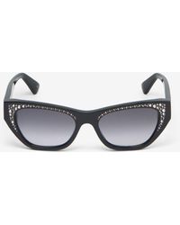 Alexander McQueen - Sonnenbrille mit schmuckverzierung und pavé - Lyst