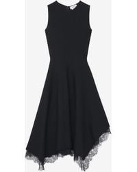 McQueen - Lace Trim A-Line Dress - Lyst
