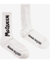 Alexander McQueen - Graffiti Logo Socks - Lyst