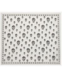 McQueen - Classic Silk Blend Skull Scarf - Lyst