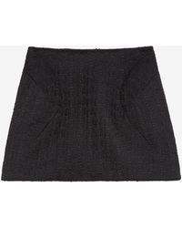 McQueen - Light Tweed Mini Skirt - Lyst