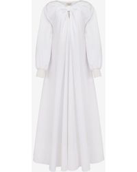 Alexander McQueen - White Cocoon Sleeve Knot Midi Dress - Lyst