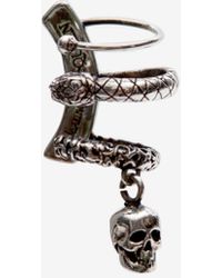 Alexander McQueen Bijou d'oreille skull et snake - Multicolore