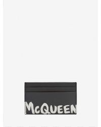 Alexander McQueen Porta Carte McQueen Graffiti - Nero