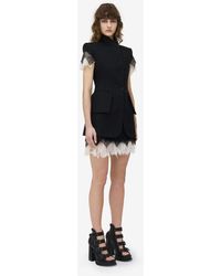 McQueen - Cobweb Lace Mini Skirt - Lyst