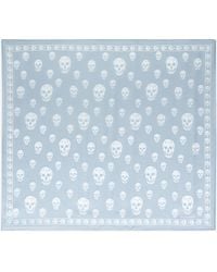 McQueen - Silk Skull Print Scarf - Lyst
