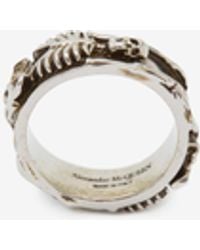 McQueen - Anello Dancing Skeleton - Lyst