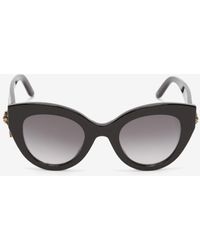 Alexander McQueen - Skull pendant jewelled sunglasses - Lyst