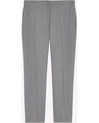 McQueen - Wool Pinstripe Cigarette Trousers - Lyst