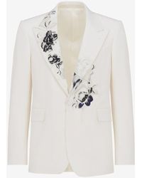 Alexander McQueen - White Dutch Flower Single-breasted Jacket - Lyst