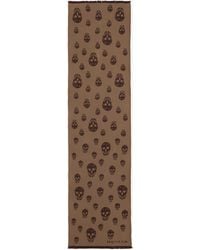 McQueen - Skull Wool Jacquard Scarf - Lyst