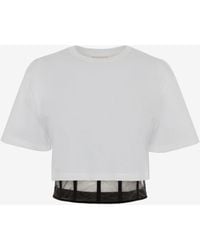 Alexander McQueen - T-shirt corsetto - Lyst