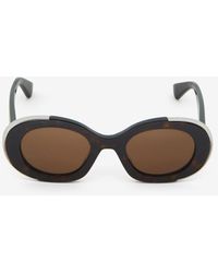 Alexander McQueen - Brown The Grip Oval Sunglasses - Lyst