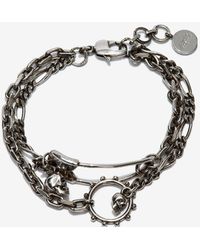 Alexander McQueen Safety Pin Bracelet - Metallic