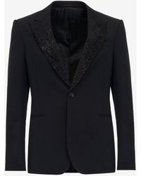 Alexander McQueen - Embroidered Lapel Single-breasted Jacket - Lyst