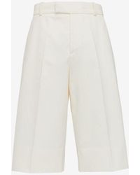 Alexander McQueen - White Pleated baggy Shorts - Lyst