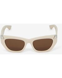 Alexander McQueen - White Punk Rivet Geometric Sunglasses - Lyst