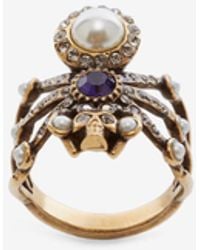 McQueen - Spider And Pearl Ring - Lyst