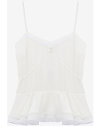 McQueen - Silk Peplum Cami Top - Lyst