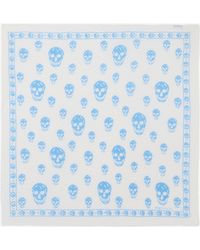 McQueen - Sciarpa Skull Plissettata - Lyst